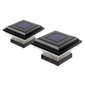 2PK SLR POST CAP LGHT BLK