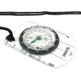 GOXAWEE Outdoor Backpacking Transparent Plastic Compass Tool For Camping; Hiking; Proportional Footprint Travel Military Compass With MM And INCH