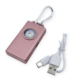 Micro Guard Plus Personal Alarm + COB LED Flashlight (Color: Rose Gold)
