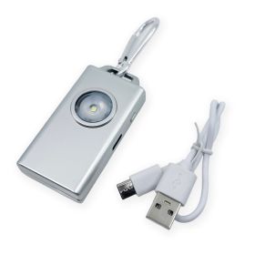 Micro Guard Plus Personal Alarm + COB LED Flashlight (Color: Silver)