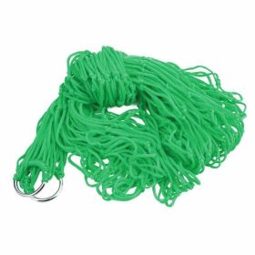 1pc Garden Nylon Hammock Hanging Swing Mesh Net Sleeping Bed For Outdoor Travel Camping; Various Color Option; Hammocks; Stands & Accessories (Color: Green, Size: PJL-499)