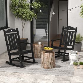 Outdoor Rocking Chair (Option: Black-1150x660x250 mm)