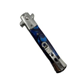 9" Automatic Out-The-Side Knife (Color: White Marble)
